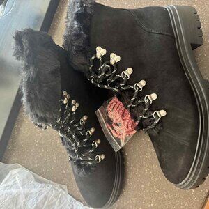 J.Crew Faux Fur Winter Hiking Boots